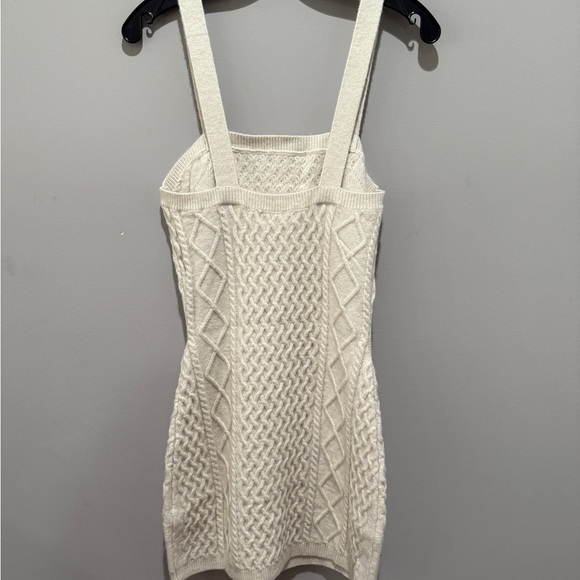 Two Piece Cream Cable Knit Sweater Dress - Picture 8 of 8